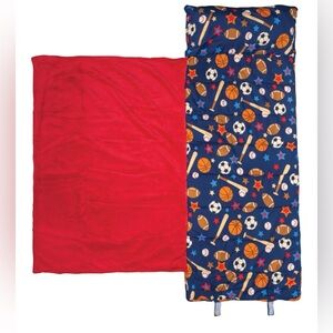 Great Condition Stephen Joseph Sports Kids/Toddler Nap Mat w Pillow-Rolls Up.